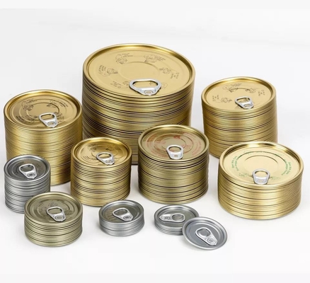 Metal Gıda Sınıfı Boya Gıda Yuvarlak Teneke Kutu Gıda Ambalajı İçin 0.15mm