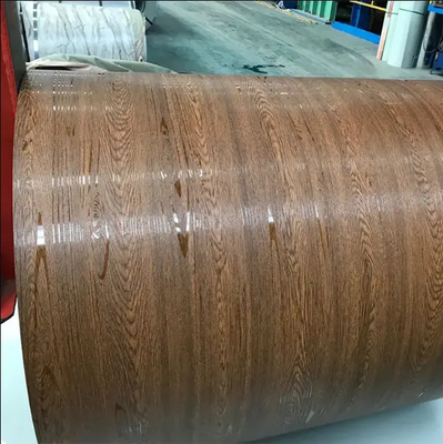 Ahşap/Çim Deseni Ön Boyama Galvanizli Çelik Bobin Z275 Z500 0.25-0.8mm Renk kaplanmış