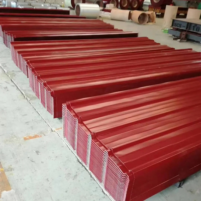 Kırmızı Ppgi önceden boyanmış galvanizli çelik sarmal 0.4mm Ppgl Renk kaplamalı